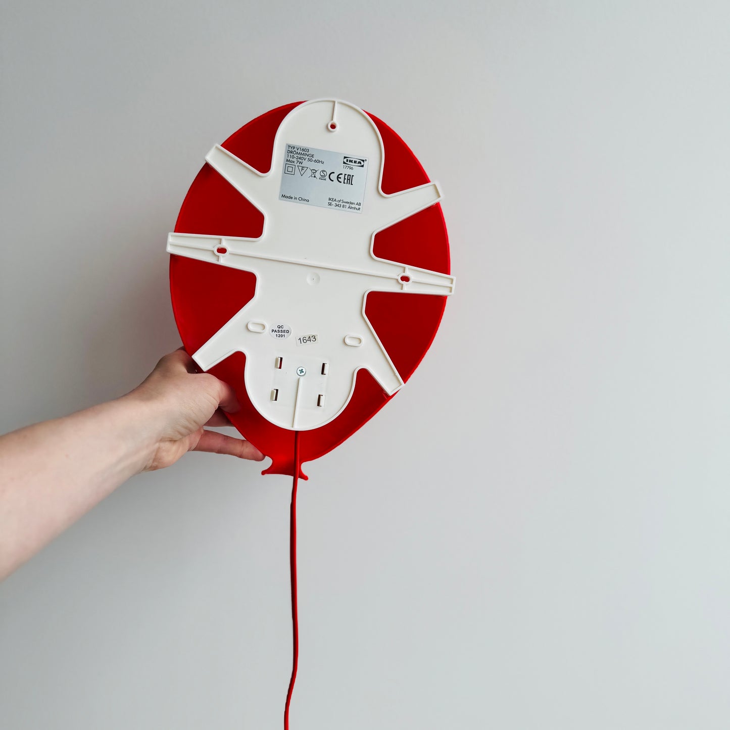 WANDLAMP BALLON ROOD