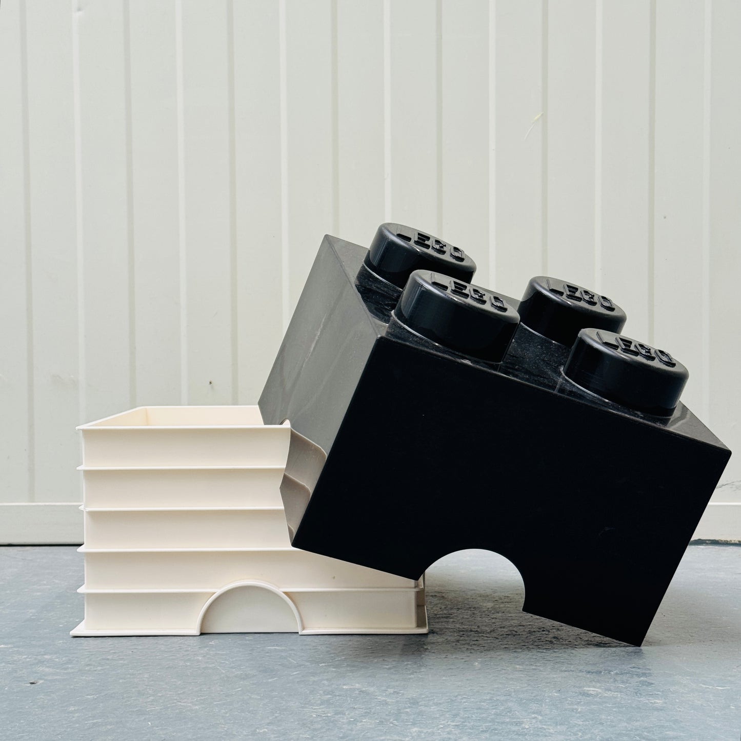 LEGO OPBERGBOX L ZWART/WIT